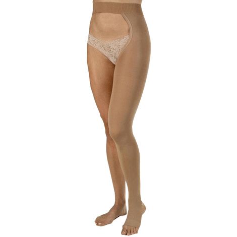 BSN Jobst Relief Chap Style Open Toe 20-30 mmHg Compression Stockings with Hip Attachment