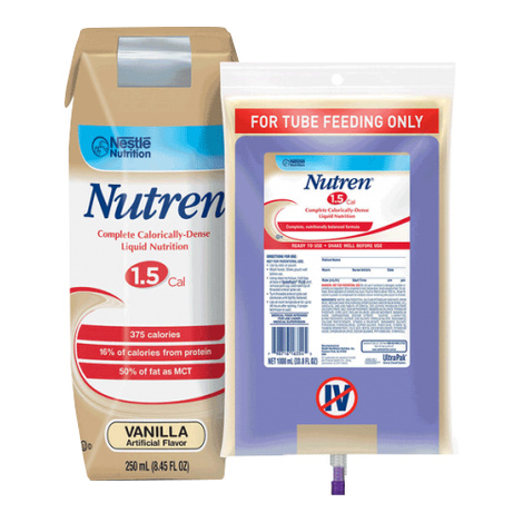 Nestle Nutren 1.5 Complete High-Calorie Liquid Nutrition UltraPak System