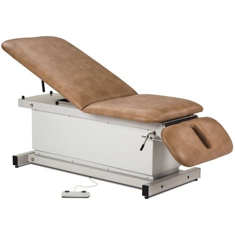 Clinton Shrouded Power Table with Adjustable Backrest and Drop Section