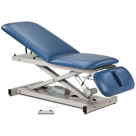 Clinton Open Base Power Table with Adjustable Backrest and Drop Section