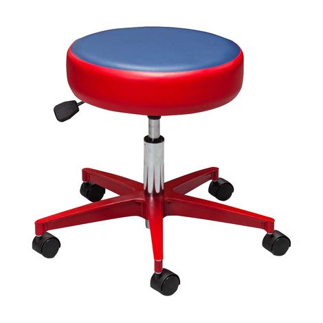 Clinton 2155-M Five-Leg Pneumatic Stool with Multi-Color Top