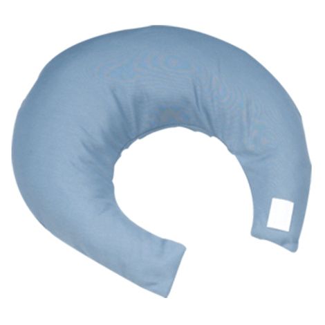 Hermell Comfy Pillow with Blue Satin Zippered Cover