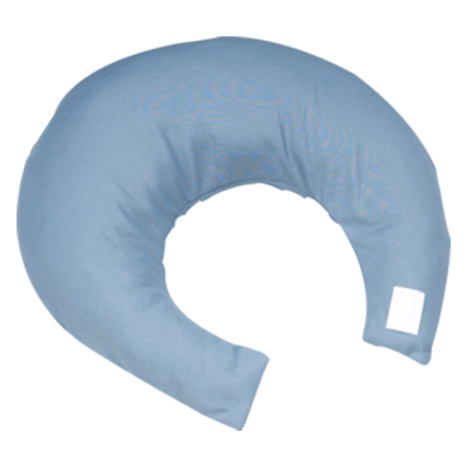 Hermell Comfy Pillow with Blue Satin Zippered Cover