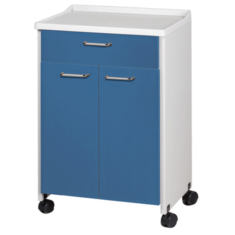 Clinton Molded Top Mobile Treatment Cabinet with Two Doors and One Drawer