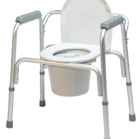 Graham-Field Lumex 3-in-1 Aluminum Commode with Removable Back Bar