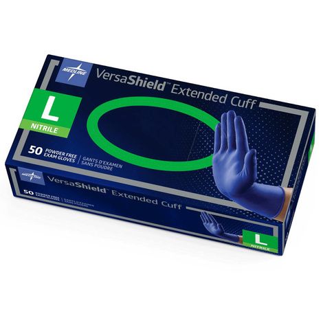 Medline VersaShield Extended Cuff Nitrile Exam Gloves