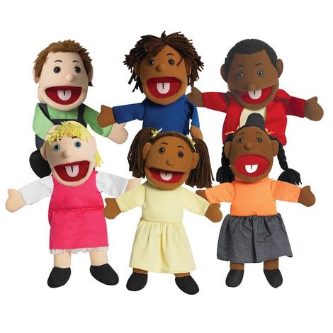 Childrens Factory Ethnic Children Puppets With Movable Mouths