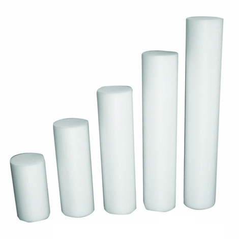 CanDo Round White PE Foam Rollers