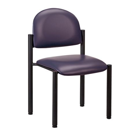 Clinton Black Frame Side Chair with Wall Guard and No Arms