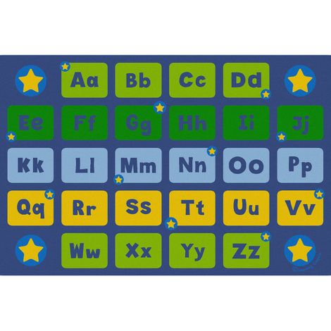 Childrens Factory Alphabet Stars Educational Rugs
