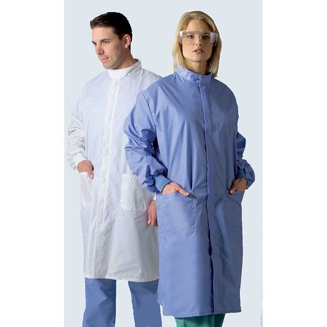 Medline Unisex ASEP A and S Barrier Lab Coats,White, 4X-Large,Each,6620BLH4XL