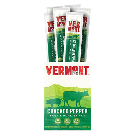 Vermont Smoke & Cure Cracked Pepper Beef And Pork Sticks