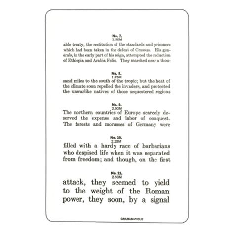 Graham-Field Jaeger Reading Eye Chart