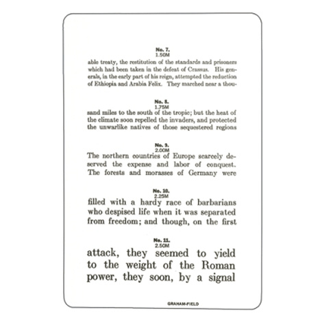 Graham-Field Jaeger Reading Eye Chart