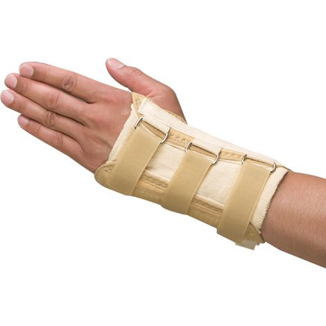 North Coast Medical Beige Short D-Ring Wrist Support