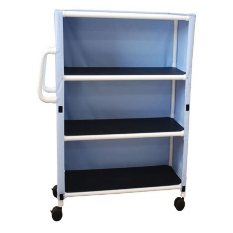 MJM International 3-Shelf Jumbo Linen Cart