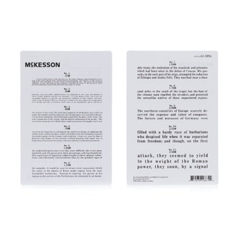McKesson Jaeger 12 Inch Measurement Eye Chart