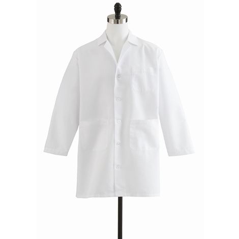 Medline Men Staff Length White Lab Coat