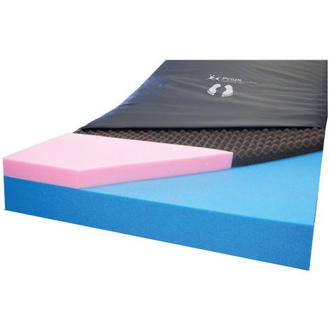 Prius Healthcare DLX Dual Layer Foam Replacement Mattress with Heel Soft Foam Foot Section
