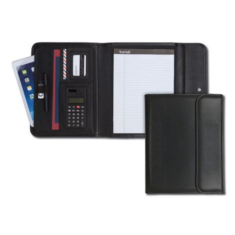 Samsill Professional Tri-Fold Padfolio with Calculator