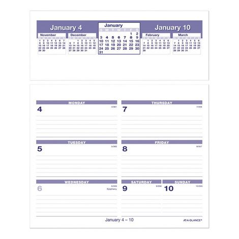 AT-A-GLANCE Flip-A-Week Desk Calendar Refill