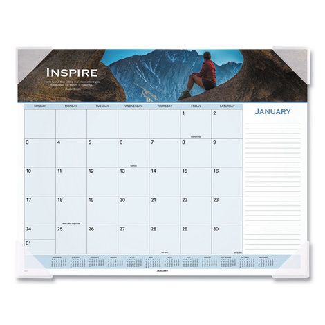 AT-A-GLANCE Motivational Panoramic Desk Pad