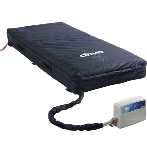 Drive Med-Aire Assure 5 Inch Air with 3 Inch Foam Base Alternating Pressure and Low Air Loss Mattres,36W X 80L X 8H,Each,14530