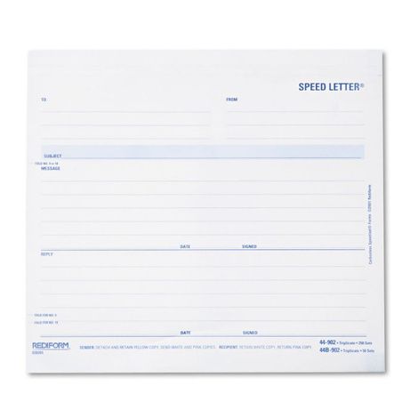 Rediform Speed Letters Form