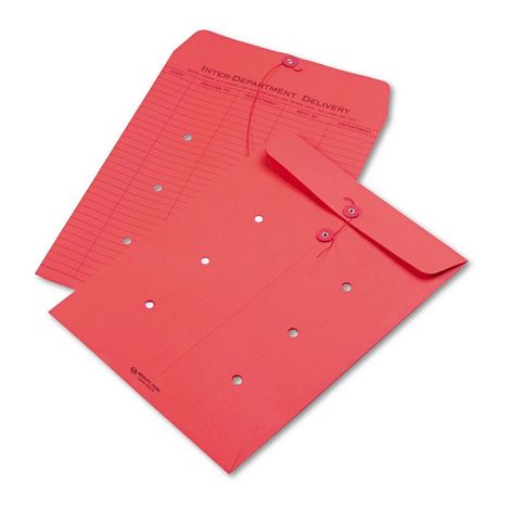 Quality Park Colored Paper String & Button Interoffice Envelope