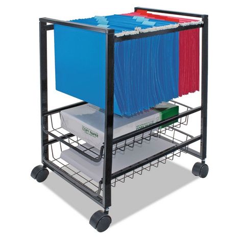 Advantus Mobile File Cart With Sliding Baskets