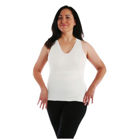 Softee Vee White Prosthetic Camisole