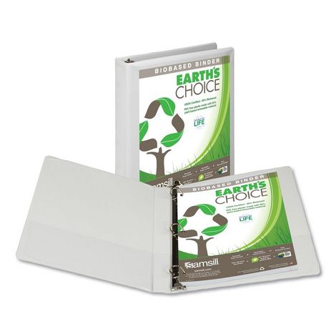 Samsill Earths Choice Biobased D-Ring View Binder