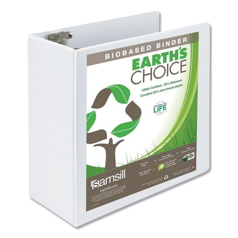 Samsill Earths Choice Biobased Round Ring View Binder