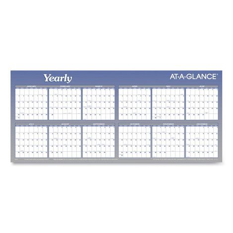 AT-A-GLANCE Large Horizontal Erasable Wall Planner