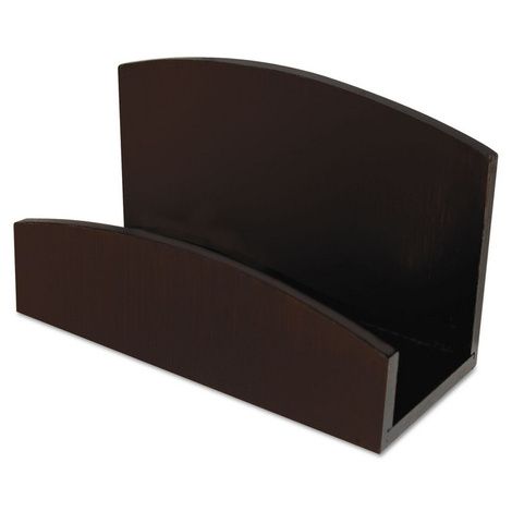 Artistic Eco-Friendly Bamboo Curves Business Card Holder