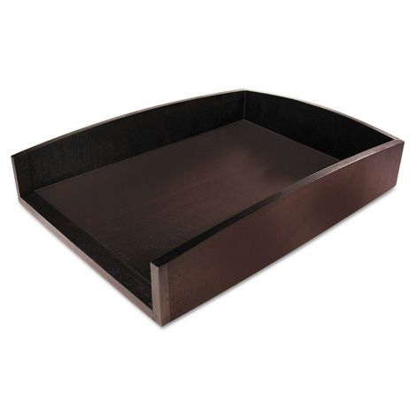 Artistic Eco-Friendly Bamboo Curves Letter Tray