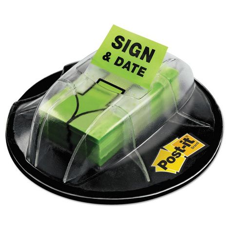 Post-it Flags Arrow Flags in a Desk Grip Dispenser