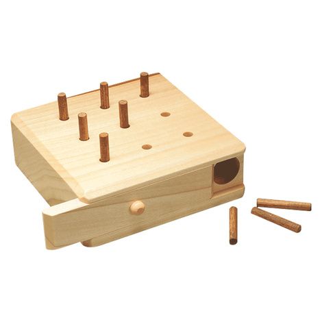 9 Hole Hardwood Pegboard Game