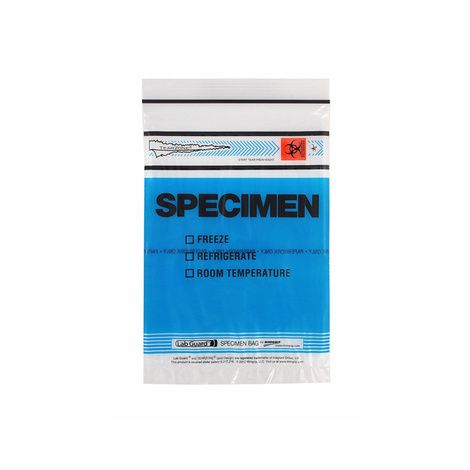 Inteplast Lab Guard Specimen 3-Wall Bag with Tear Zone