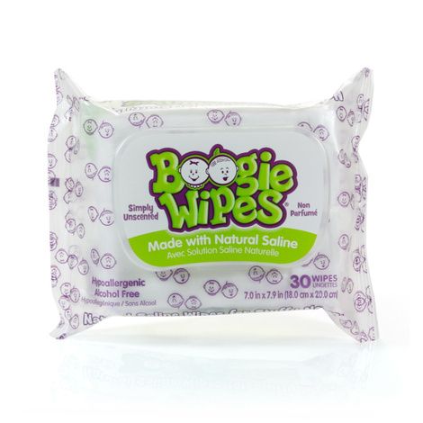 Nehemiah Boogie Wipes Saline Nose Wipe,Fresh Scent,45/Pack,816167010536/Pk