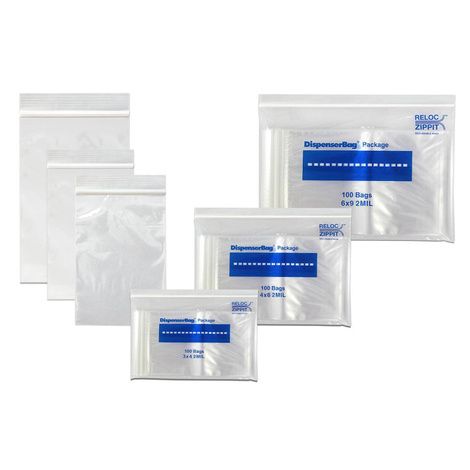 Inteplast Zippit 2 mil Plain Reclosable Zipper Bag