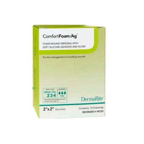 Buy DermaRite ComfortFoam Silver Foam Dressing
