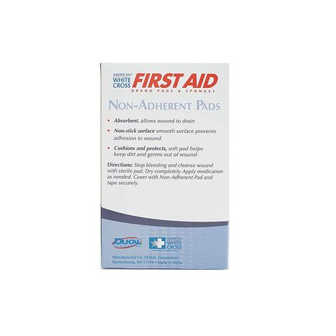 Dukal First Aid American Non-Adherent Dressing,3 X 4, Rectangle, White,Each,7575033