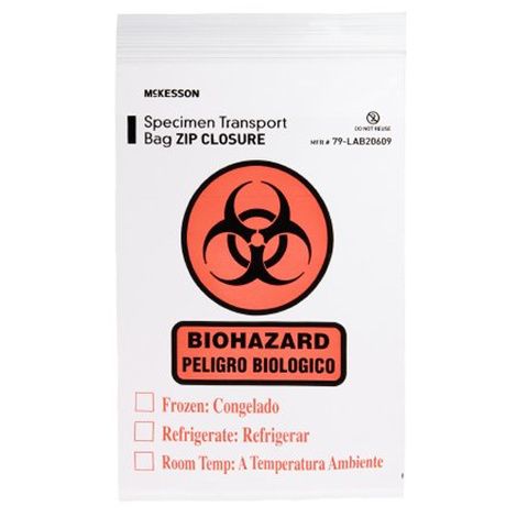 McKesson Specimen Transport Bag With Document Pouch