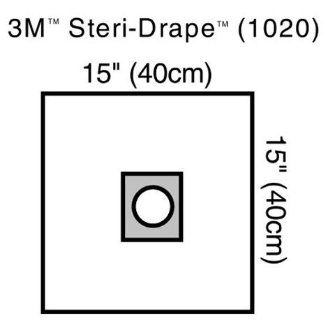 3M Steri-Drape Small Drape with Aperture And Pouch