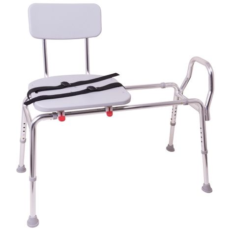 Compass Health Sliding Transfer Bench with Seat and Back