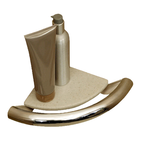 HealthCraft Invisia 2-in-1 Corner Shelf With Integrated Grab Bar
