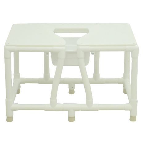 MJM International Bariatric Bedside Commode With Full Support Seat and Commode Opening