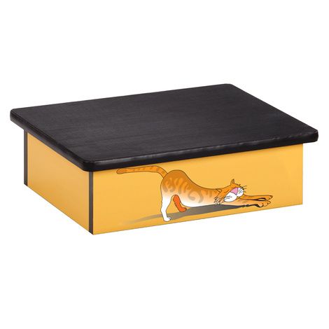 Clinton Stretching Cat Laminate Pediatric Step Stool