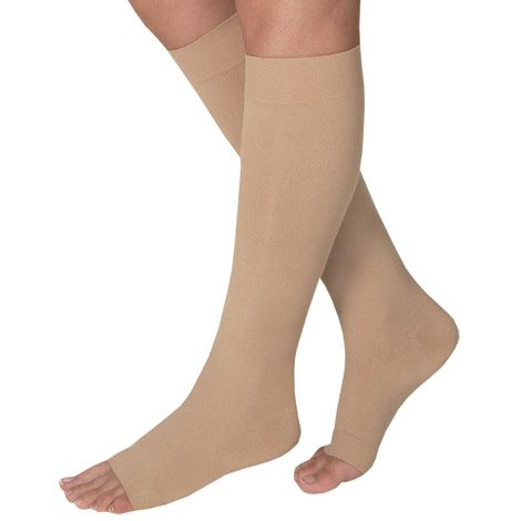 BSN Jobst Opaque Open Toe Knee High 20-30 mmHg Firm Compression Stockings